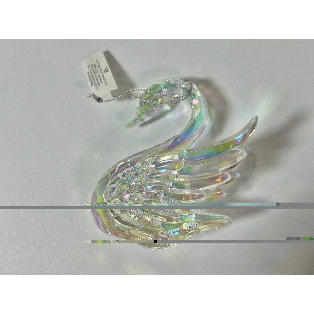 Acrylic Rainbow Iridescent Swan Birds Christmas Tree Decoration Gisela Graham